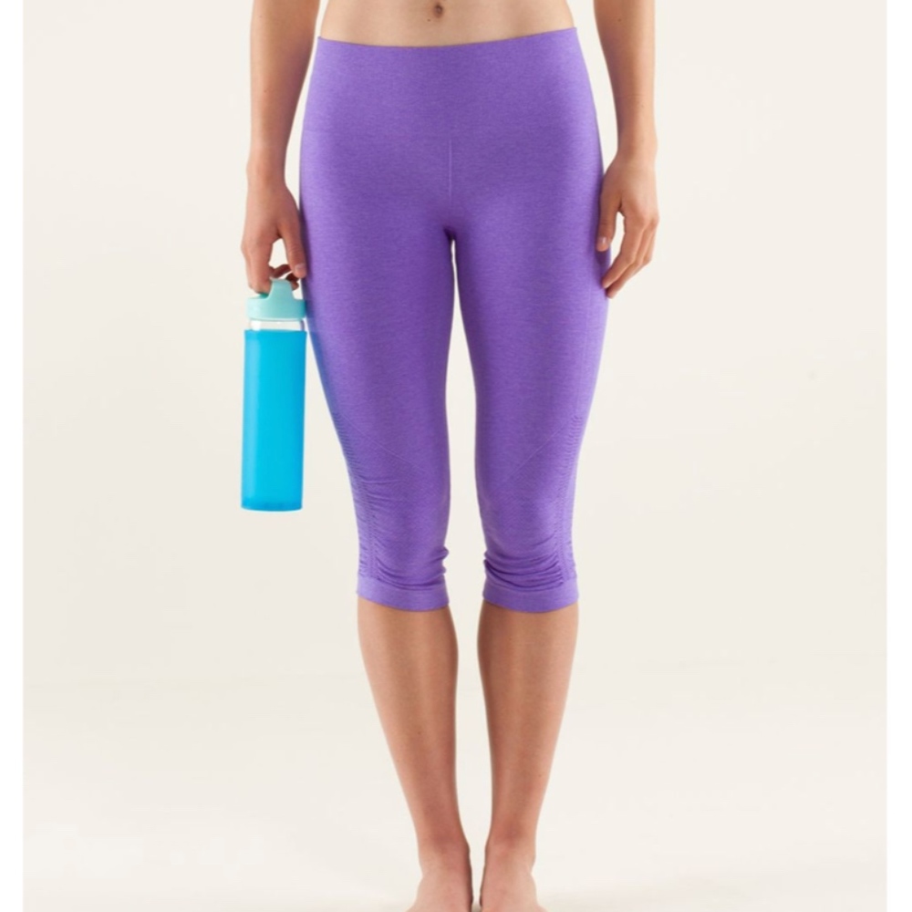 Lululemon In The Flow Crop Power Purple Size 4